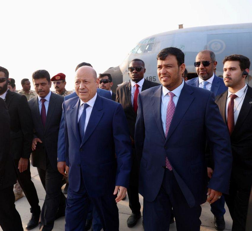الرئيس العليمي يصل عدن بعد جولة خارجية استمرت ثلاثة أشهر